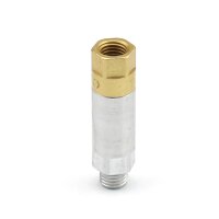 SKF MonoFlex Vorschmierverteiler 341 - Für Öl - Auslass: 1 - 0,06 cm³ - Für Rohr-Ø: 4 mm - Aluminium - Elastomer: FPM - Dichtung: CU-Ring - 45 bar - Lötlose Rohrverschraubung