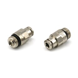 SKF Dosiernippel - für Fließfett - 0,10 cm³ - für Rohr-Ø: 4 mm - Messing vernickelt - Elastomer: NBR - Steckverbinder