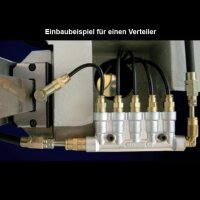 SKF MonoFlex Vorschmierverteiler 351 - F&uuml;r &Ouml;l - Auslass: 1 - 0,40 cm&sup3; - Aluminium - Elastomer: NBR - Dichtung: CU-Ring - 45 bar