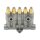 SKF  MonoFlex Vorschmierverteiler 355 - Für Öl - Auslässe: 5 - 1 x 0,20 cm³ / 2 x 0,40 cm³ / 2 x 0,20 cm³ - Armatur: Ohne (links und rechts) - Elastomer: NBR - 80 bar - Steckverbinder