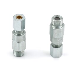 SKF MonoFlex Impulsverteiler 361 - Für Öl und Fließfett - Auslass: 1 - 0,03 cm³ - Stahl verzinkt - Elastomer: NBR - Dichtung: CU-Ring - 80 bar