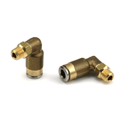 SKF Schwenkverschraubung mit kegeligem Gewinde - steckbar - M6x1 keg (G) - Für Rohr Ø 6 mm - Messing - NBR-Dichtung