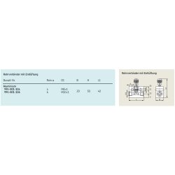SKF Rohrverbinder 995-001-104 - mit Entüftung - Ø 4 mm - M8x1 - Aluminium