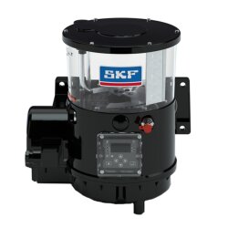 SKF Progressivpumpe KFGL1FX1AXXWEO+924 - 24 Volt DC - 2 kg Behälter - Mit Steuergerät - Mit Füllstandsüberwachung - 1 Pumpenelement - 2,5 cm³/min
