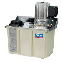 SKF Zahnradpumpe MF2-KW6+299 - 1 x 0,2 l/min - mit Kunststoffbehälter - 6 Liter - Füllstandsüberwachung - Spannungsbereich II - 207-254V / 360-440V, 50Hz - 249-305V / 432-528V, 60Hz