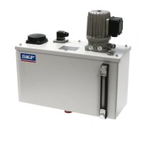 SKF Zahnradpumpenaggregat MFE5-BW15+299 - 1 x 0,5 l/min - mit Metallbehälter - 15 Liter - Füllstandsüberwachung - Spannungsbereich II - 207-254V / 360-440V, 50Hz - 249-305V / 432-528V, 60Hz