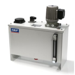 SKF Einleitungspumpe MFE5-BW16 - für Öl - 230/400 Volt (50 Hz) - 15 Liter - 0,5 l/min - ohne Steuerung - mit Füllstandsschalter - mit Metallbehälter
