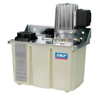 SKF Einleitungspumpe MFE5-KW6 - für Öl - 220/380 Volt (50 Hz) - 6 Liter - 0,5 l/min - ohne Steuerung - mit Füllstandsschalter - mit Kunststoffbehälter