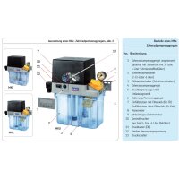 SKF Einleitungspumpe MKF2-12AC10000 - für Fließfett - 230 Volt - 3 Liter - 0,2 l/min - ohne Steuerung - mit Füllstandsschalter - mit Druckschalter - mit Manometer - mit Kunststoffbehälter - 2 Kabelverschraubungen