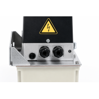 SKF Einleitungspumpe MKF2-14BB00000 - für Fließfett - 230 Volt - 6 Liter - 0,2 l/min - Ungesteuert mit Klemmleiste und Drucktaster - mit Füllstandsschalter - ohne Druckschalter - ohne Manometer - 2 Kabelverschraubungen