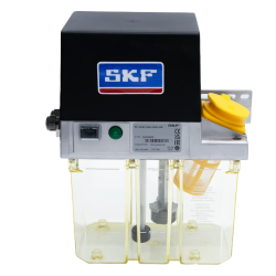 SKF Einleitungspumpe MKU2-12AB00000 - für Öl - 230 Volt - 3 Liter - 0,2 l/min - ohne Steuerung - mit Füllstandsschalter - ohne Druckschalter - ohne Manometer - mit Kunststoffbehälter - 2 Kabelverschraubungen