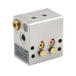SKF Mischventil MV202-100-11000000 - für Öl - 2 Auslässe - 2x 0,01 cm³ - Lötlose Rohrverschraubung