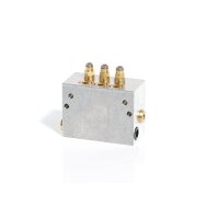 SKF Öl+Luft Mischventil MV203-100-BBB00000 - für Öl - 3 Auslässe - 1x 0,02 cm³ / 1x 0,02 cm³ / 1x 0,02 cm³ - mit Steckverbinder