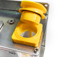 SKF Kolbenpumpe PW-289 - pneumatisch - Öl - 1,5 Liter Behälter - 10 cm/Hub - mit Füllstandsschalter