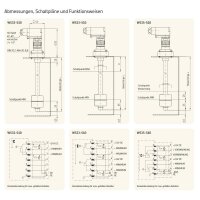 SKF Schwimmerschalter WS35-2+B27 - 2 Schaltpunkte - Vorwarnung / min. Füllstand - 130 mm - für mineralisches Öl