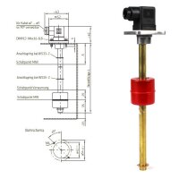 SKF Schwimmerschalter WS35-2+B44 - 2 Schaltpunkte - Vorwarnung / min. Füllstand - 250 mm - für mineralisches Öl
