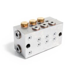 Delimon Flanschverteiler ZVF06A1522O - 6 Auslässe - 1,5 cm³ - Zuteilschaube 1/1 für 5 bis 6 Auslässe - Ohne Flanschplatte