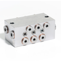 Delimon Flanschverteiler ZVF06A1522O - 6 Auslässe - 1,5 cm³ - Zuteilschaube 1/1 für 5 bis 6 Auslässe - Ohne Flanschplatte