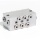 Delimon Flanschverteiler ZVF06A1522O - 6 Auslässe - 1,5 cm³ - Zuteilschaube 1/1 für 5 bis 6 Auslässe - Ohne Flanschplatte