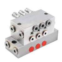 Delimon Flanschverteiler ZVF06A3022O - 6 Auslässe - 3,0 cm³ - Zuteilschaube 1/1 für 5 bis 6 Auslässe - Ohne Flanschplatte