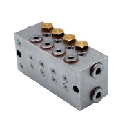 Delimon Flanschverteiler ZVF08A1501O - 8 Auslässe - 1,5 cm³ - Zuteilschaube 1/1 für 7 bis 8 Auslässe - Ohne Flanschplatte