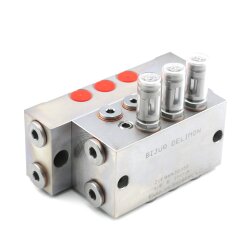Delimon Flanschverteiler ZV-F - 6 Auslässe - 1,5/3,0 cm³ - mit Zubehör