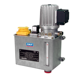 SKF Zahnradpumpenaggregat MFE2-BW3-2+299 - 1 x 0,2 l/min - mit Metallbehälter - 2,7 Liter - Füllstandsüberwachung - Spannungsbereich II - 207-254V / 360-440V, 50Hz - 249-305V / 432-528V, 60Hz