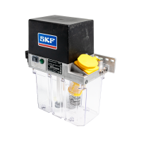 SKF Einleitungspumpe MKU5-KW3-20001 - für Öl - 230 Volt - 3 Liter - 0,5 l/min - ohne Steuerung - mit Füllstandsschalter - mit Druckschalter - ohne Manometer - mit Kunststoffbehälter