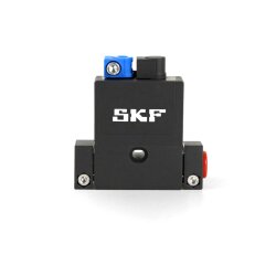 SKF MonoFlex Einleitungsverteiler 312 - Für Öl und Fließfett - Auslässe: 2 - 1 x 0,03 cm³ / 1 x Verschlossen - Armatur: Ø 6 mm (links und rechts)