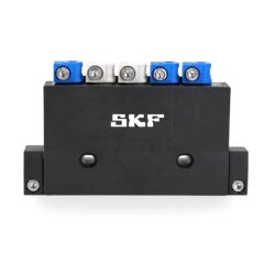 SKF MonoFlex Einleitungsverteiler 315 - Für Öl und Fließfett - Auslässe: 5 - 4 x 0,06 cm³ / 1 x 0,10 cm³ - Armatur: Ø 6 mm (links) / Verschlossen (rechts)
