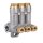 SKF MonoFlex Nachschmierverteiler 373 - Für Öl - Auslässe: 3 - 3 x 0,05 cm³ - Armatur: Anschlussstück mit CU-Ring für Ø 6 (links und rechts) - Elastomer: NBR - 40 bar