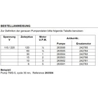 Delimon Kolbenpumpe TMD5 - 115/230 Volt - 1,8 Liter - Pausenzeit 6-60 min