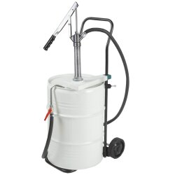 Samoa 40025 Mehrzweckpumpe - mobil - 50/60 Liter Fässer - 0,1 l/Hub - 1,5 m Gummischlauch - Kugelhahn