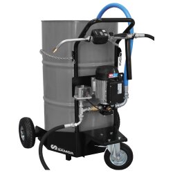 Samoa 40899 Elektronische Ölpumpe - für 200 Liter Fässer - 9 l/min - 230 Volt - elektr. Handdurchlaufzähler - mobil