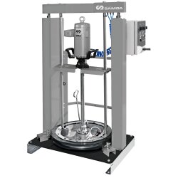 Samoa 534821 Fett-Förderanlage - 80:1 - 855 mm Saugrohr - für 185 kg Gebinde - 2-säuliger Pumpenheber