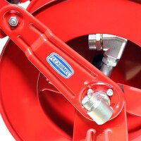 Schlauchaufroller - Automatisch - Offen - 1" AG / 1" IG - Stahl lackiert - Starre Wandhalterung