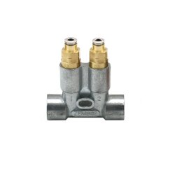 SKF MonoFlex Einleitungsverteiler 342 - Fließfett - 2 Auslässe - 0,03 / 0,03 cm³ - SKF Steckverbinder - Ohne Armatur, für lötlose Rohrverschraubung - Ø 6 mm