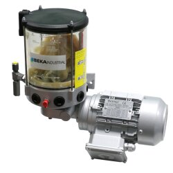BEKA MAX Fettschmierpumpe FKGM-EP - 300:1 - 8 Liter Behälter - 6 Auslässe - 3x PE-120