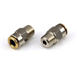 Einschraubverschraubung gerade - 1/8 NPT auf Ø 6 mm - steckbar - Messing