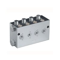 Lincoln Zweileitungsverteiler 620-36382-6 - VSG 6-KRFKMSCHUTZKAPPEMS - Öl/Fett - 6 Auslässe - Mit Anzeigenstift - Einstellbare Fördermenge: 0 bis 2,20 cm³