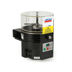 Lincoln Progressivpumpe P42131402531 - P421-SSV 6-V- 24DC-1XN-1A5.3-H1 - 24 Volt DC - 1,00 cm³/min - 205 bar - mit 1 Liter Behälter - Schmierstoffverteiler SSV6