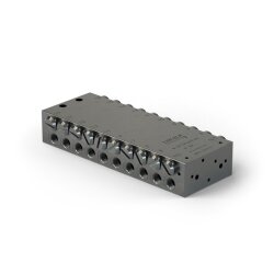 Lincoln Schmierstoffverteiler SSV 20 - 20 Auslässe - Stahl, schwarz verzinkt - G 1/8" BSPP - Grundausführung