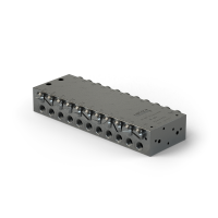 Lincoln Schmierstoffverteiler SSV 22 - 22 Auslässe - Stahl, schwarz verzinkt - G 1/8" BSPP - Grundausführung
