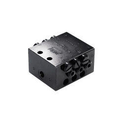 Lincoln Progressivverteiler SSVD 6 - max. 1,8 cm³ pro Hub/Auslass - 20 bis 350 bar - Auslässe: 6 - Einlass: G1/8 - Auslass: M10x1 - Material schwarz-chromatierter Stahl