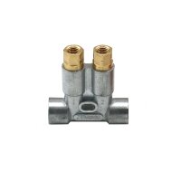 SKF MonoFlex Vorschmierverteiler 342 - Fließfett - 2 Auslässe - 0,10 / 0,10 cm³ - Lötlose Rohrverschraubung - Ohne Armatur, für lötlose Rohrverschraubung - Ø 6 mm