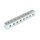 8er Nippelblock - M10 x 1 Gewinde - 194 mm lang - T-Bohrung - 8 Anschlüsse - Stahl
