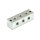3er Nippelblock - M10 x 1 Gewinde - 84 mm lang - T-Bohrung - 3 Anschlüsse - Stahl