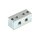 2er Nippelblock - M10 x 1 Gewinde - 60 mm lang - T-Bohrung - 2 Anschlüsse - Stahl