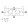 2er Nippelblock - M10 x 1 Gewinde - 60 mm lang - T-Bohrung - 2 Anschlüsse - Stahl
