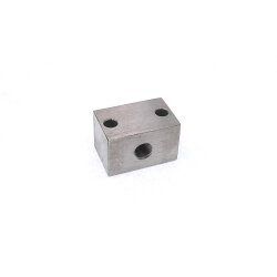 1er Nippelblock - M10 x 1 Gewinde - 38 mm - 1 Anschluss - Edelstahl V4A 1.4401